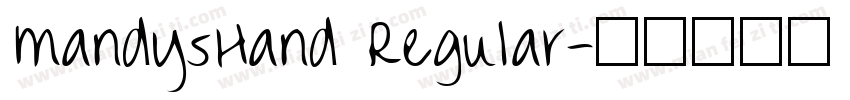 MandysHand Regular字体转换